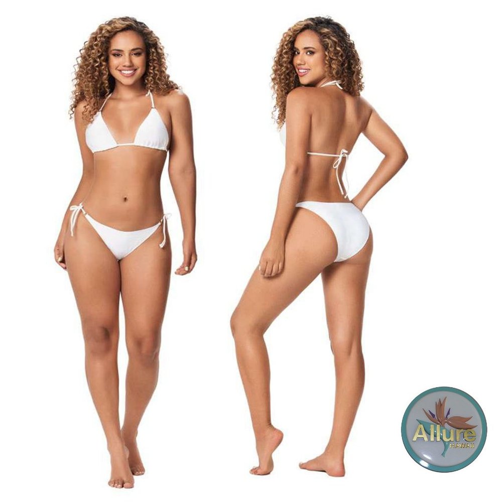 Mali Swimwear Classic White String Bikini